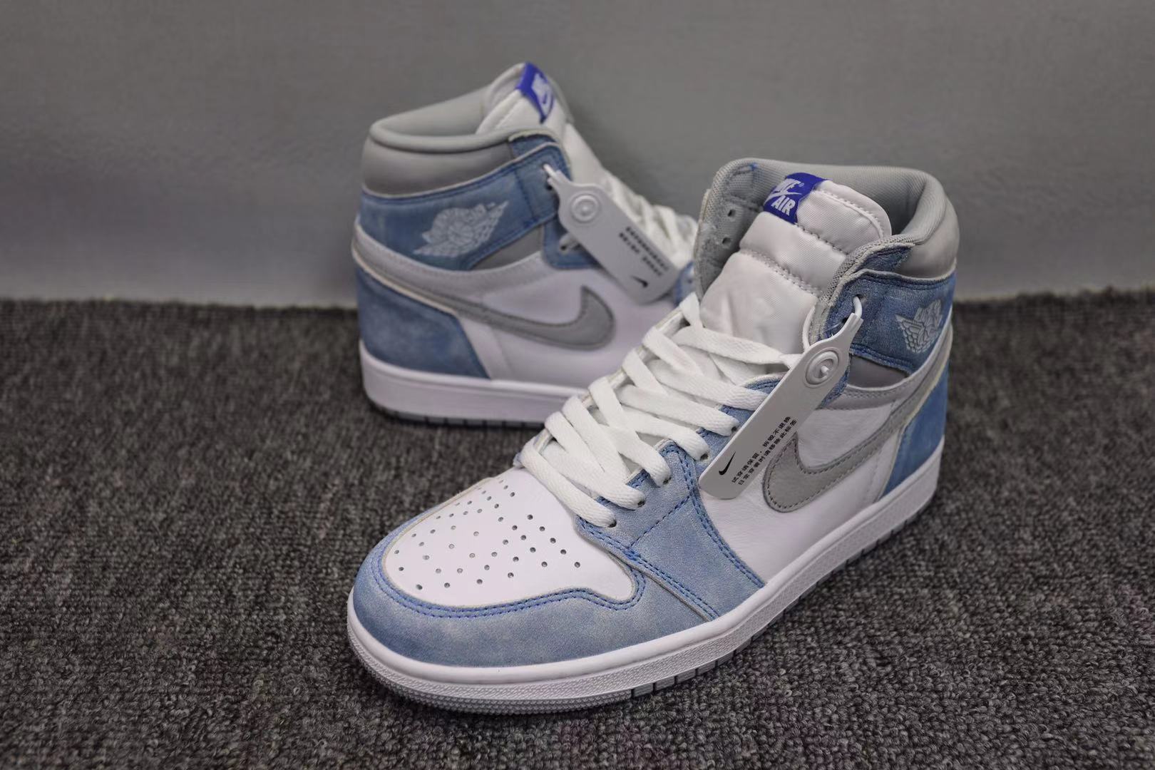 2021 Air Jordan 1 Retro Gint Blue White Shoes